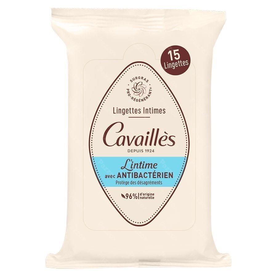 Roge Cavailles Doekjes Intimate Hygiene A/bact. 15