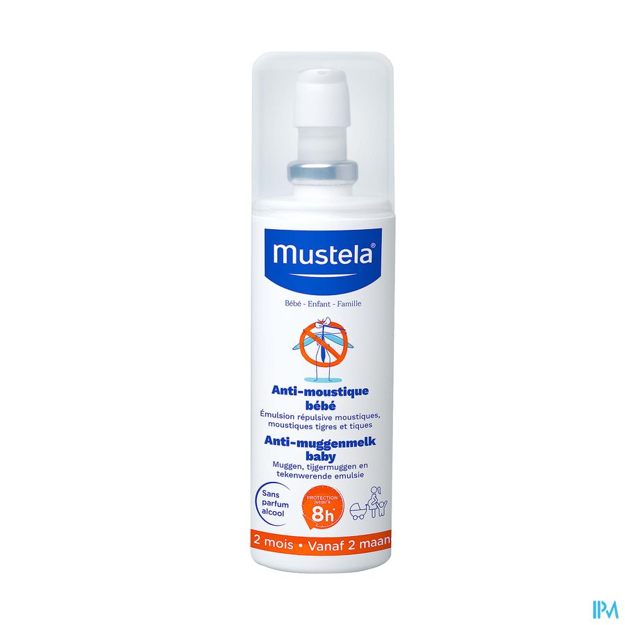 Mustela Anti-Muggenmelk Baby 100 ml - Emulsion Répulsive Moustiques Visage et Corps  100ml - ANTI MOUSTIQUE BEBE