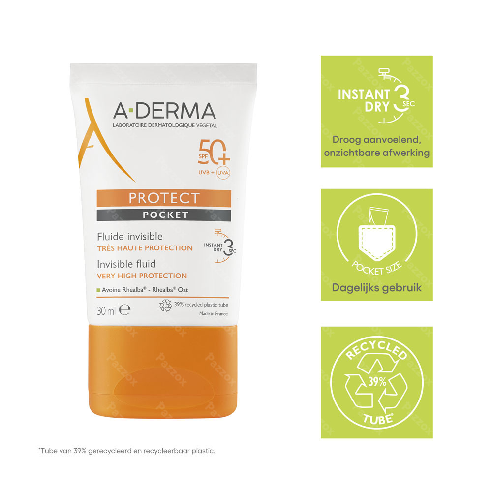 A-Derma Protect Pocket Onzichtbare Vloeistof SPF50+30ml