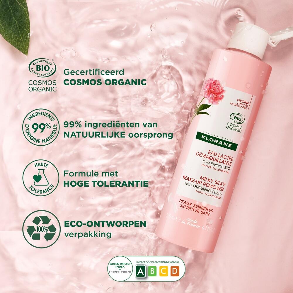 Klorane Pioenroos Reinigend Water Bio 200ml