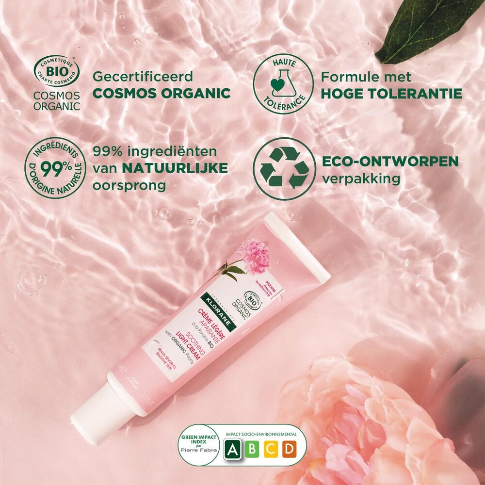 Klorane Pioenroos Lichte Crème Bio 40ml
