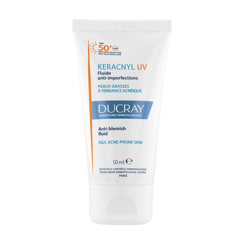 Ducray Keracnyl Fluide SPF50+ Tegen Onzuiverheden 50ml
