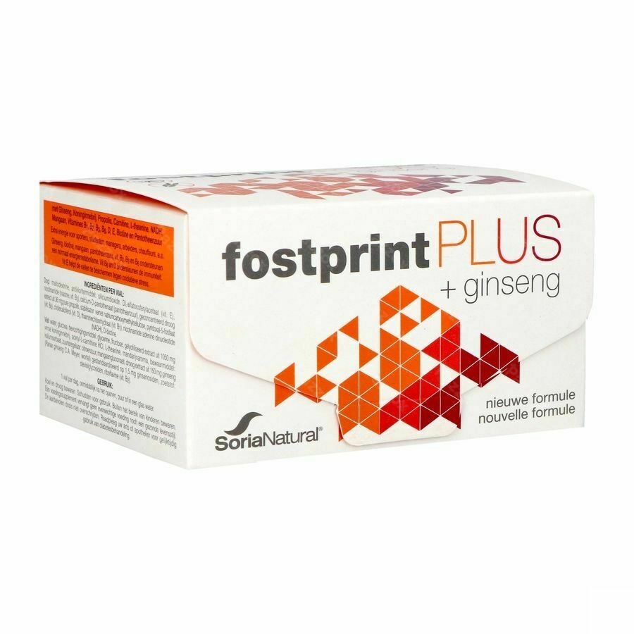 Soria Natural Fostprint Plus Natuurlijke Energieboost 15ml 20 Flesjes