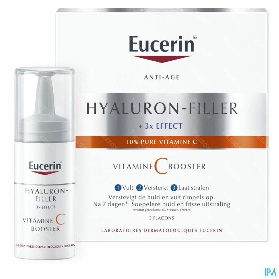 Eucerin Hyaluron Filler 3x Effect Vitamine C Booster Anti Age en Rimpels 3x8ml