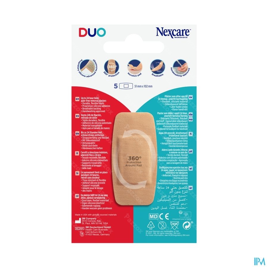 Nexcare 3m Duo Pleister Maxi 51x102mm 5