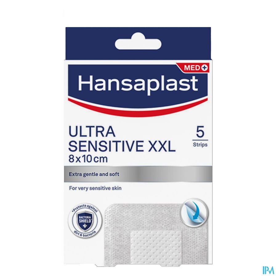 Hansaplast Pleisters Ultra Sensitive Xxl 8x10cm 5