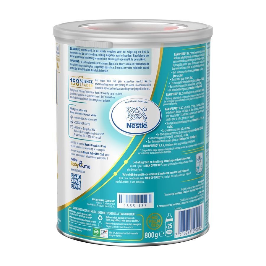 Nan Optipro HA 2 Hypoallergene Opvolgmelk Baby 6+ 800g