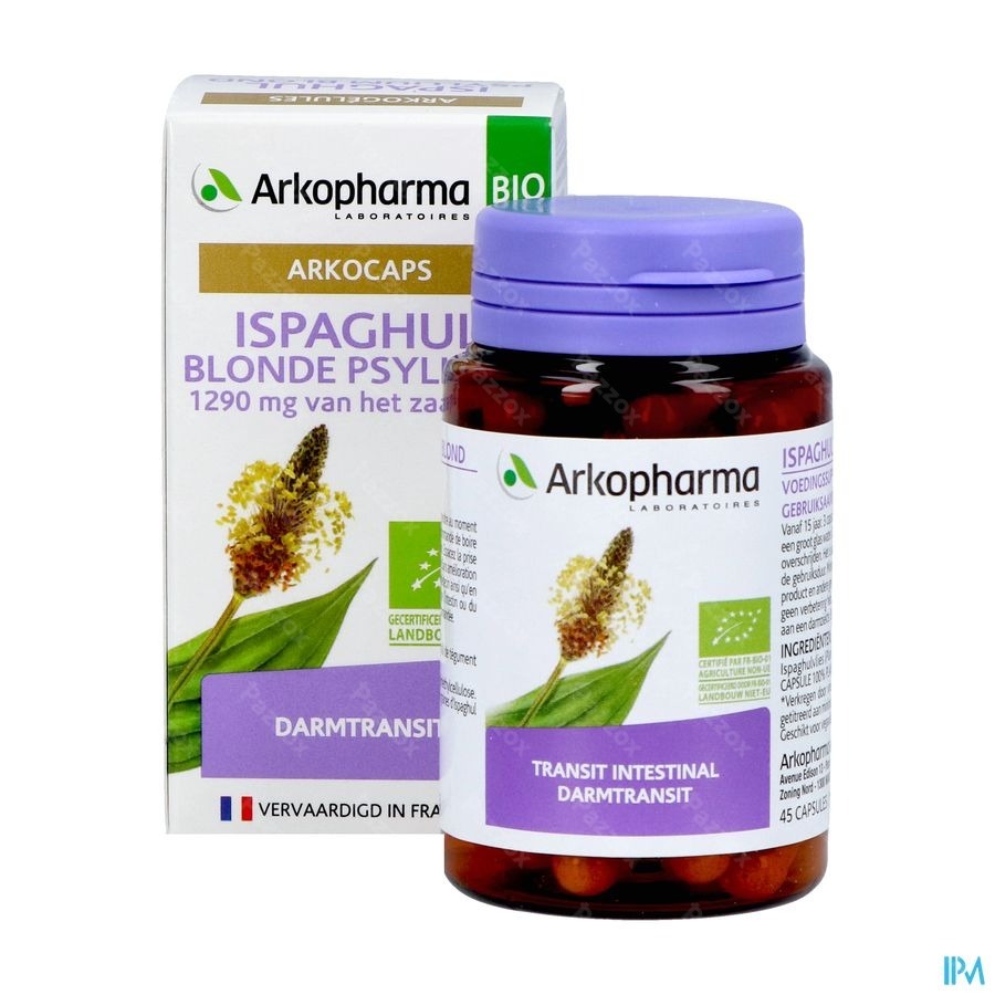 Arkocaps Ispaghul Psyllium Blond Bio 45 capsules