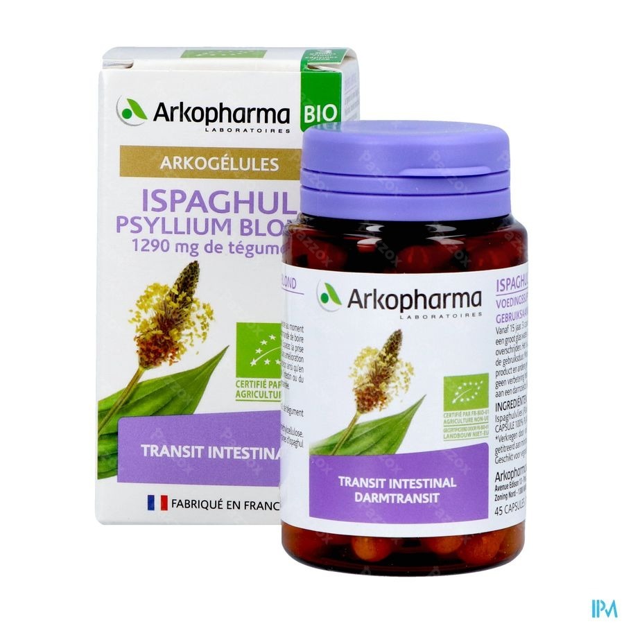 Arkocaps Ispaghul Psyllium Blond Bio 45 capsules