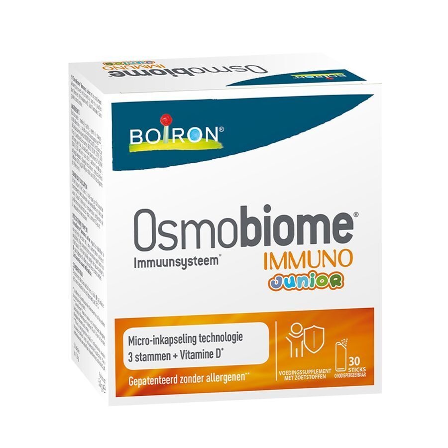 Boiron Osmobiome Immuno Junior Voedingssupplement Darmen 30 Orodispergeerbare Sticks