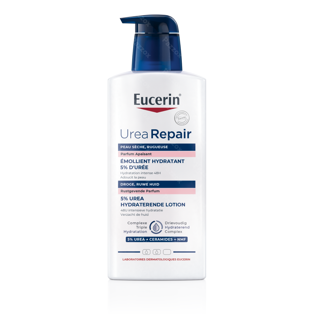 Eucerin UreaRepair 5% Urea Hydraterende Lotion Rustgevend Parfum Droge en Ruwe Huid met pomp 400ml