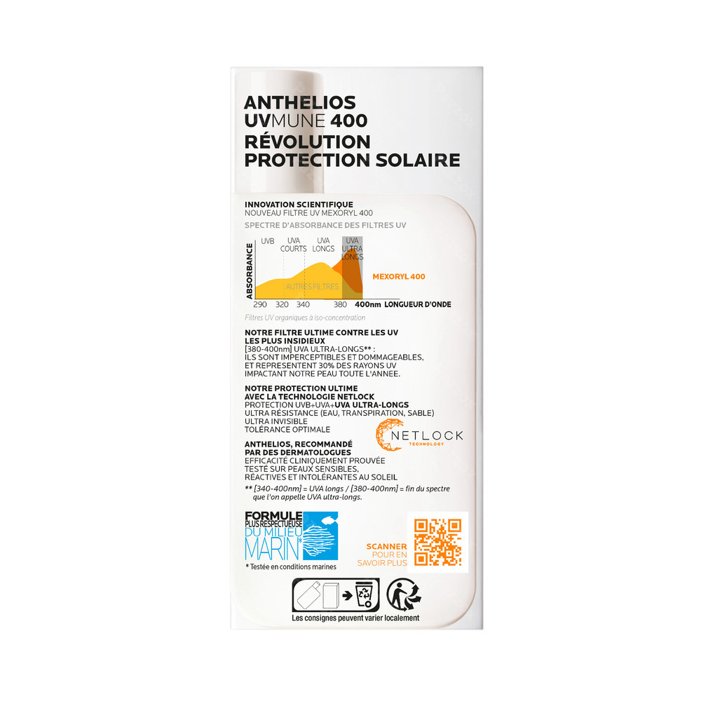 La Roche-Posay Anthelios UVmune 400 Onzichtbare Fluid Zonder Parfum SPF50+ 50ml