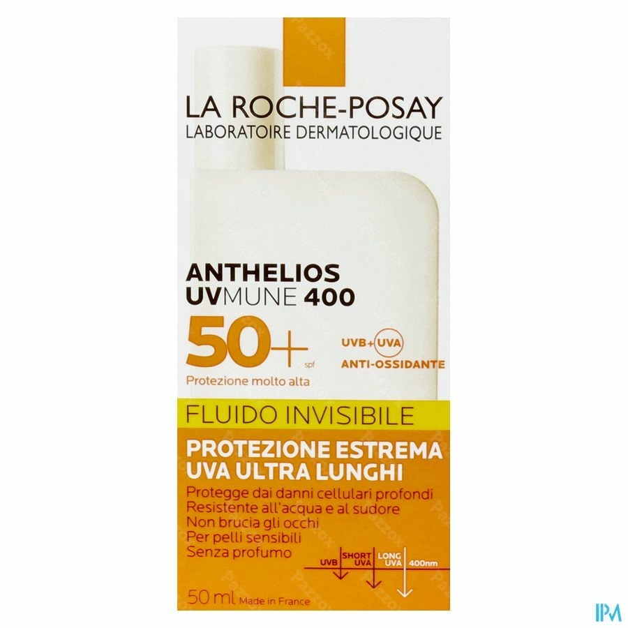 La Roche-Posay Anthelios UVmune 400 Onzichtbare Fluid Zonder Parfum SPF50+ 50ml