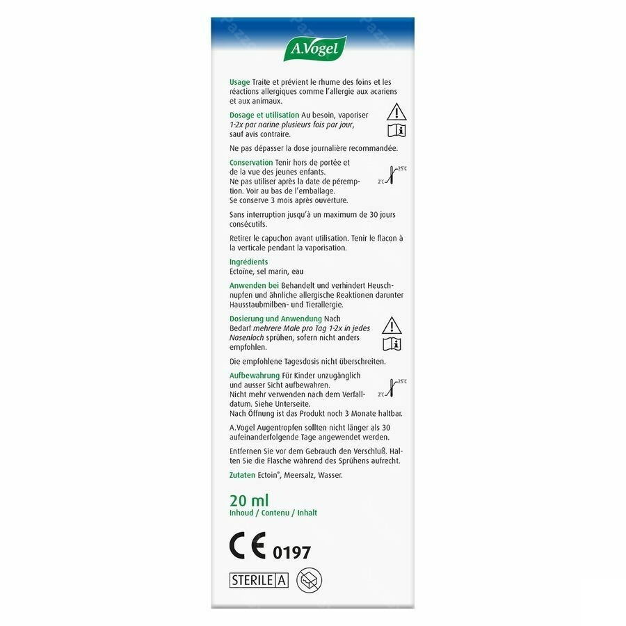 A. Vogel Pollinosan Hooikoorts Neusspray 20ml