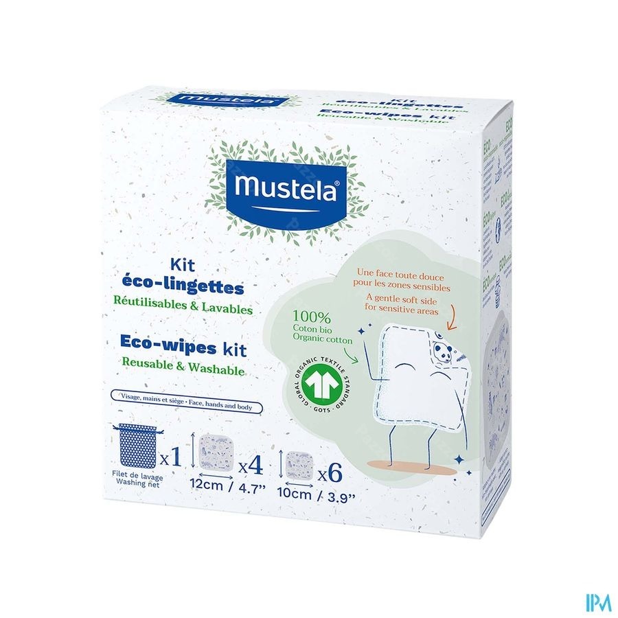 Mustela Mijn 1ste Kit Eco 10 Herbruikbare Doekjes 