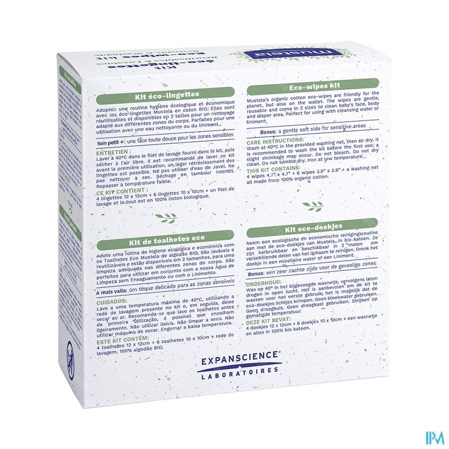 Mustela Mijn 1ste Kit Eco 10 Herbruikbare Doekjes 