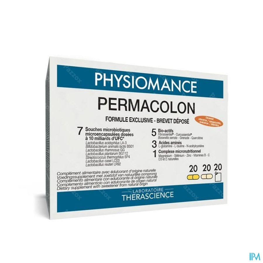Permacolon Sach 20+caps 20+20 Physiomance Phy138b