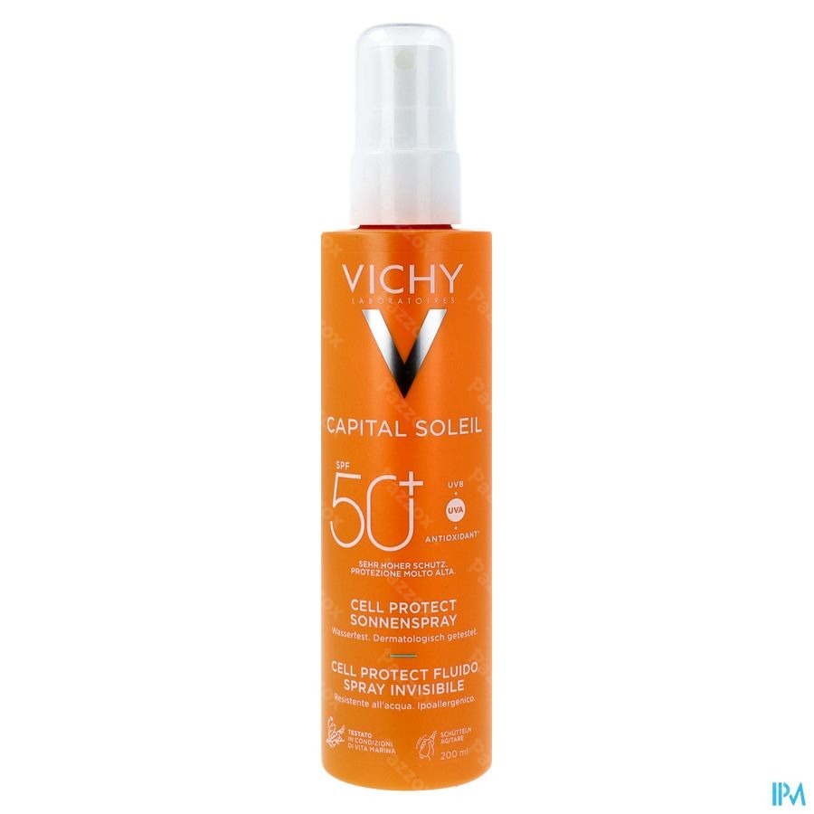 Vichy Capital Soleil Cell Protect Water Fluid Spray Water Resistant SPF50+ 200ml 