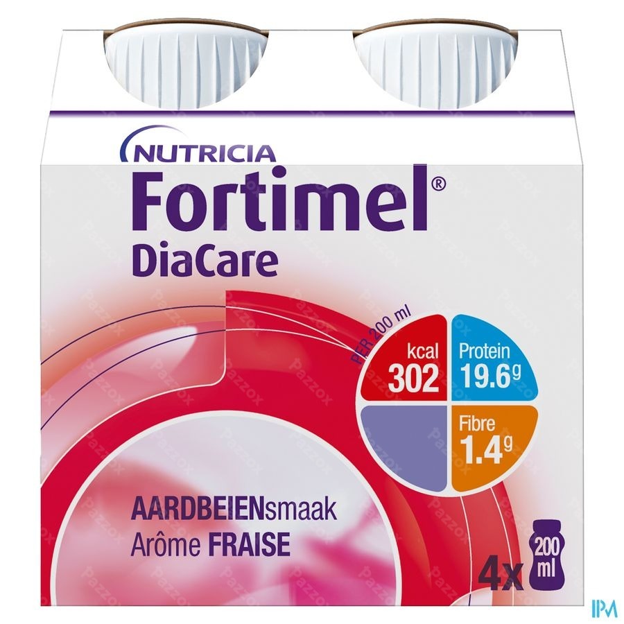 Fortimel DiaCare aardbeiensmaak 4x200ml