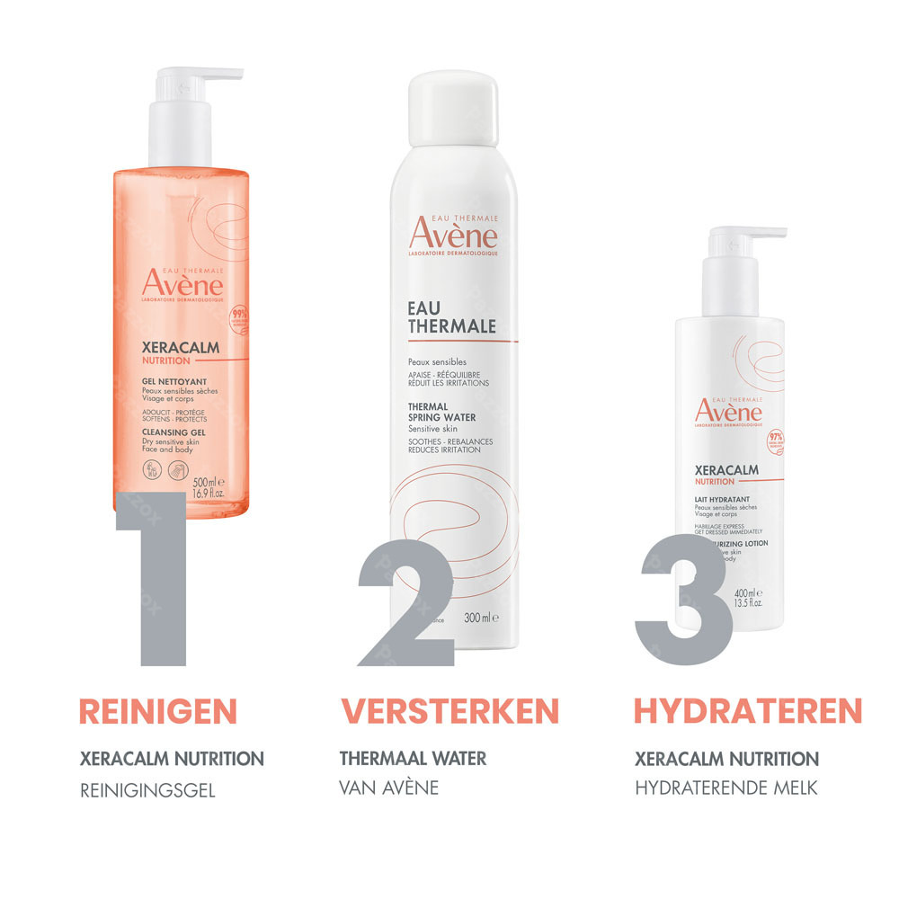 Avène Xeracalm Nutrition Reinigingsgel, Gevoelige droge huid 500ml