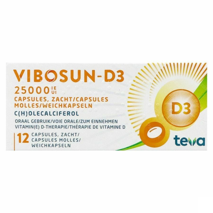 Vibosun-D3 25000ie 12 Zachte Capsules