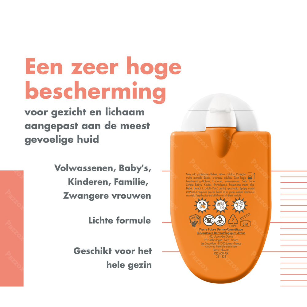 Avène Zonnecrème Familie SPF50+ 30ml