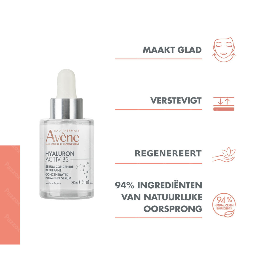 Avène Hyaluron Activ B3 Geconcentreerd opvullend Serum anti-aging, Hyaluronzuur & Niacinamide 30ml