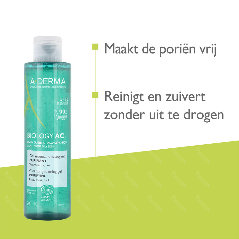 A-Derma Biology Ac Zuiverende Schuimgel 200ml