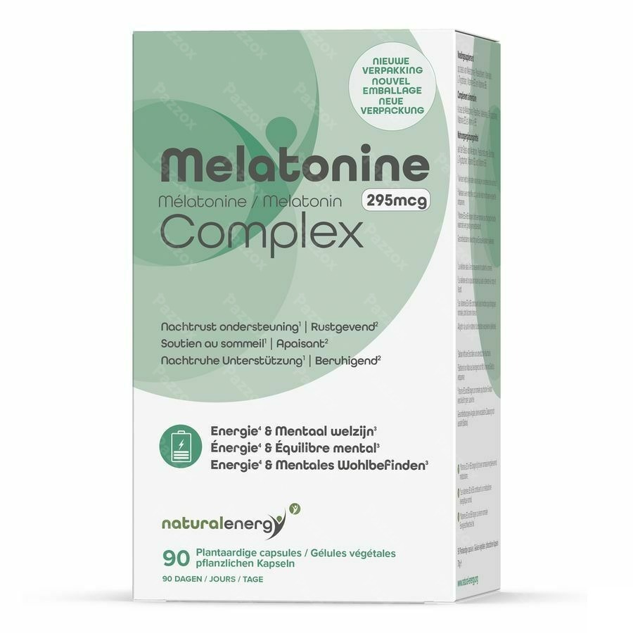 Natural Energy Melatonine Complex 295mcg 90 Plantaardige Capsules