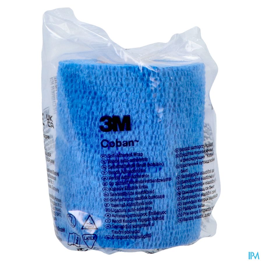 Coban 3m Zelfhechtende Windel Blauw 7,5cm x 4,5cm 1 Stuk afbeelding