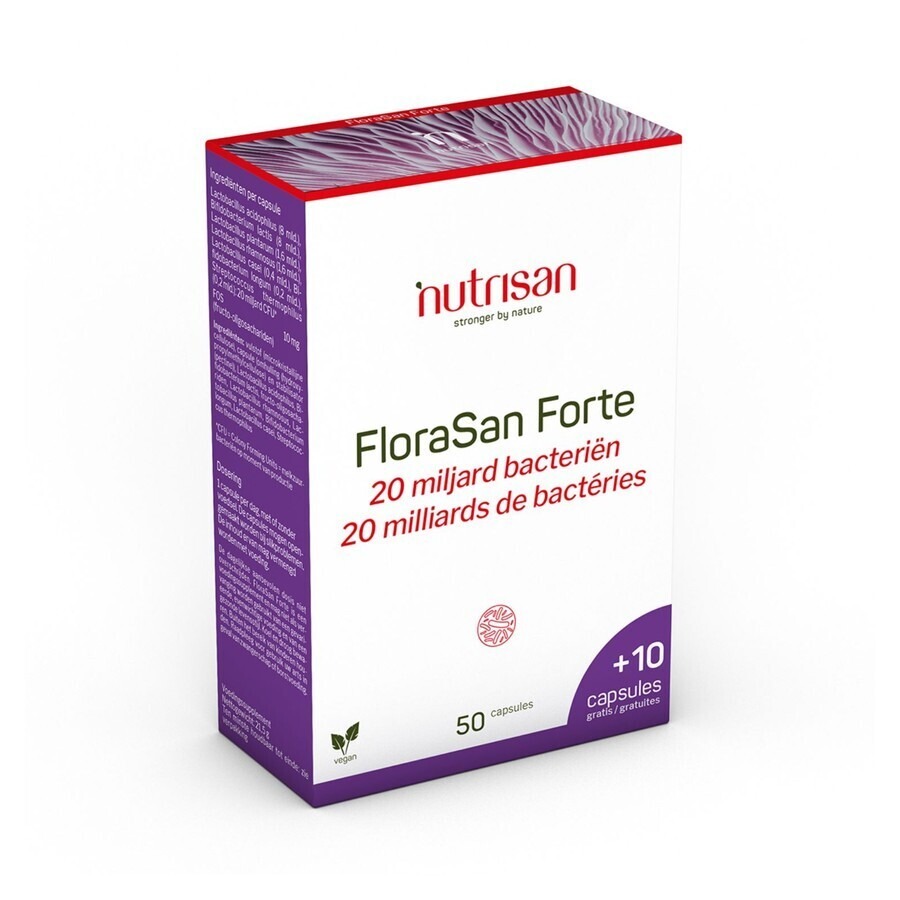 Nutrisan Florasan Forte 50+10 Vegetarische Capsules