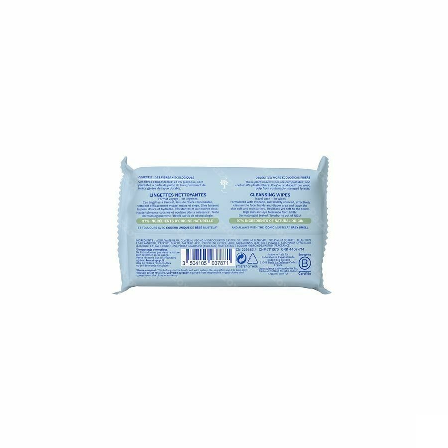 Mustela Reinigende Doekjes 20 Stuks
