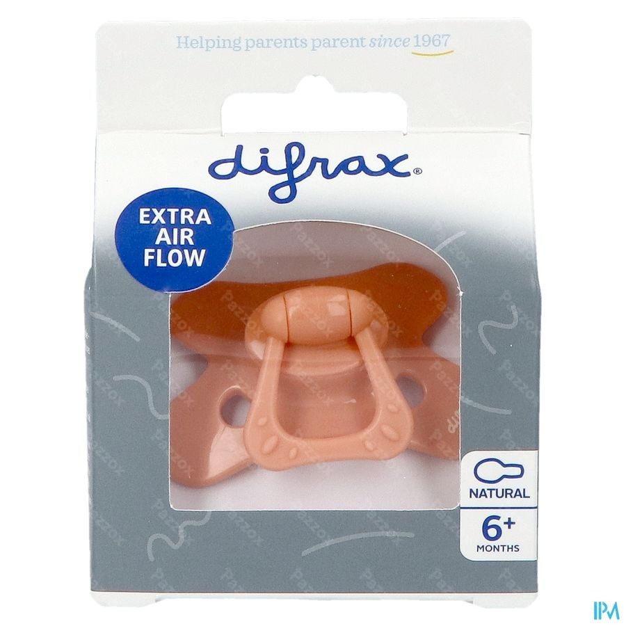 Difrax Fopspeen Natural 6m+ Uni Peachy