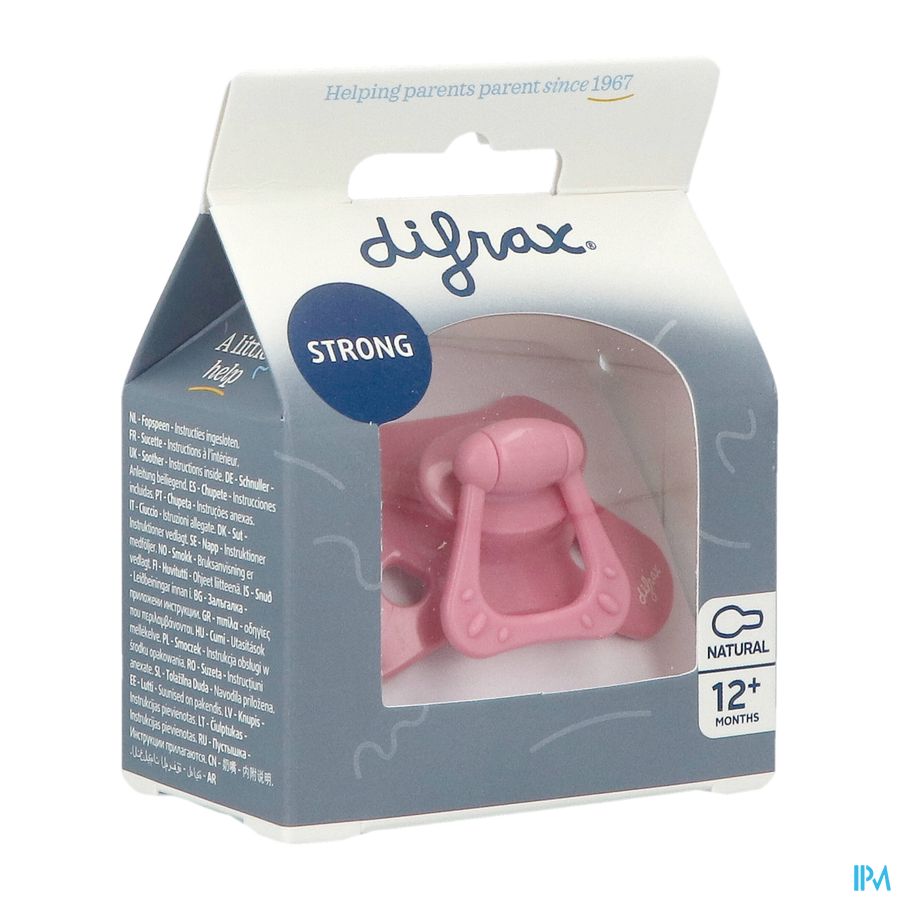 Difrax Fopspeen Uni Raspberry Natural 12mnd+