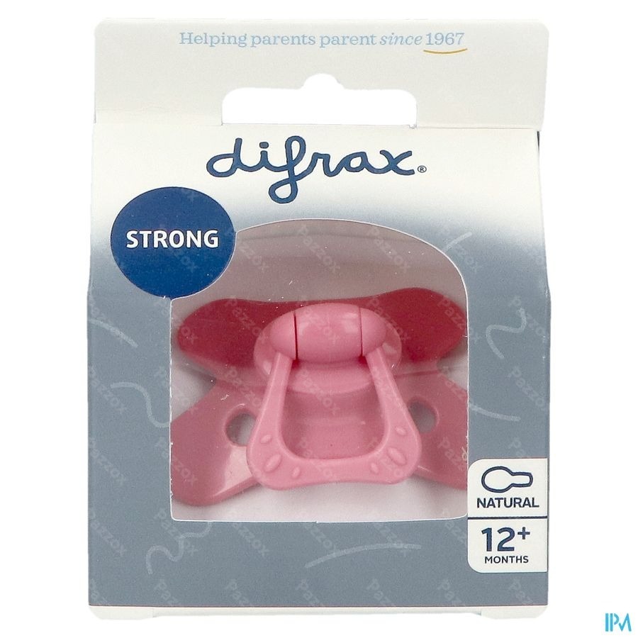 Difrax Fopspeen Natural 12m+ Uni Raspberry