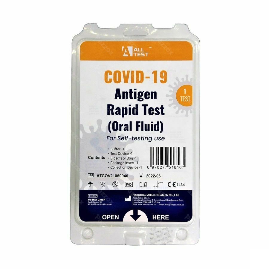 Alltest Covid-19 Antigen Zelftest Speekseltest 1 stuk