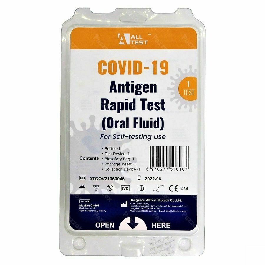 Alltest Covid-19 Antigen Zelftest Speekseltest 1 stuk