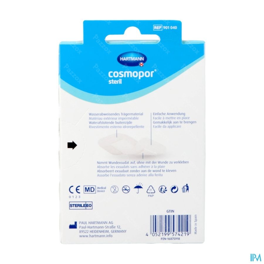 Cosmopor Sterile Selfcare 7,2x5cm 5