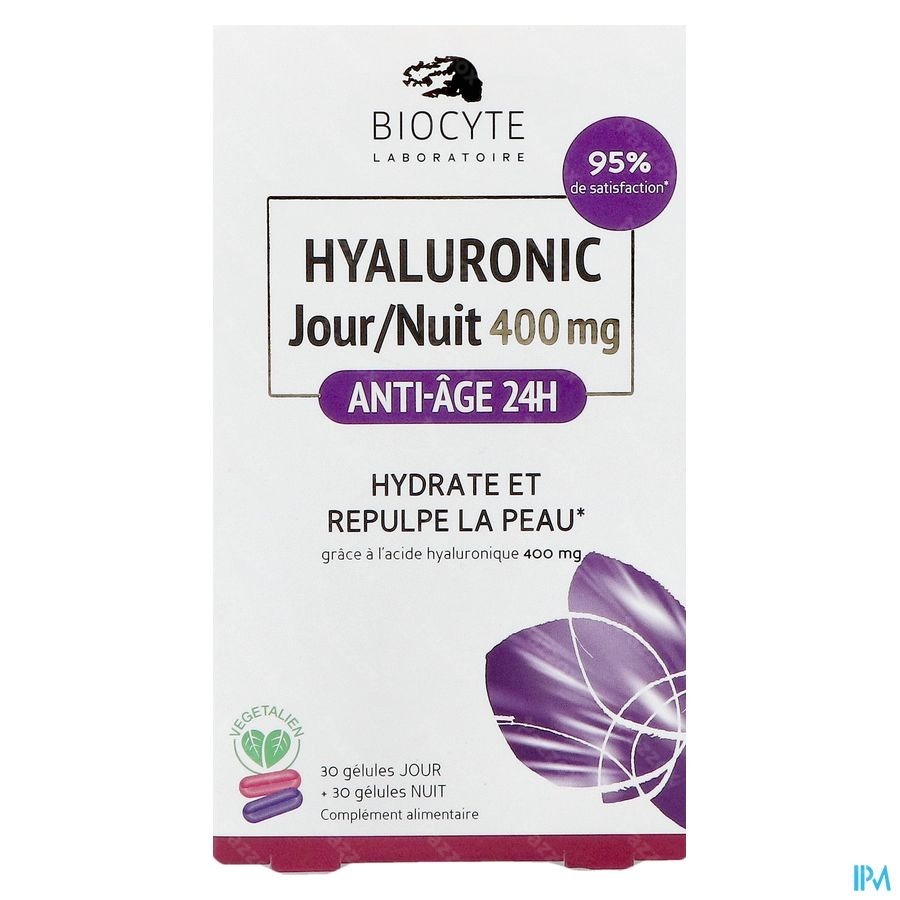 Biocyte Hyaluronic Dag-Nacht 400mg 30+30 Capsules
