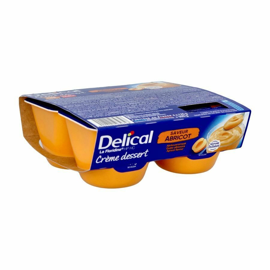 Delical Creme Dessert La Floridine Abrikoos 4x125g