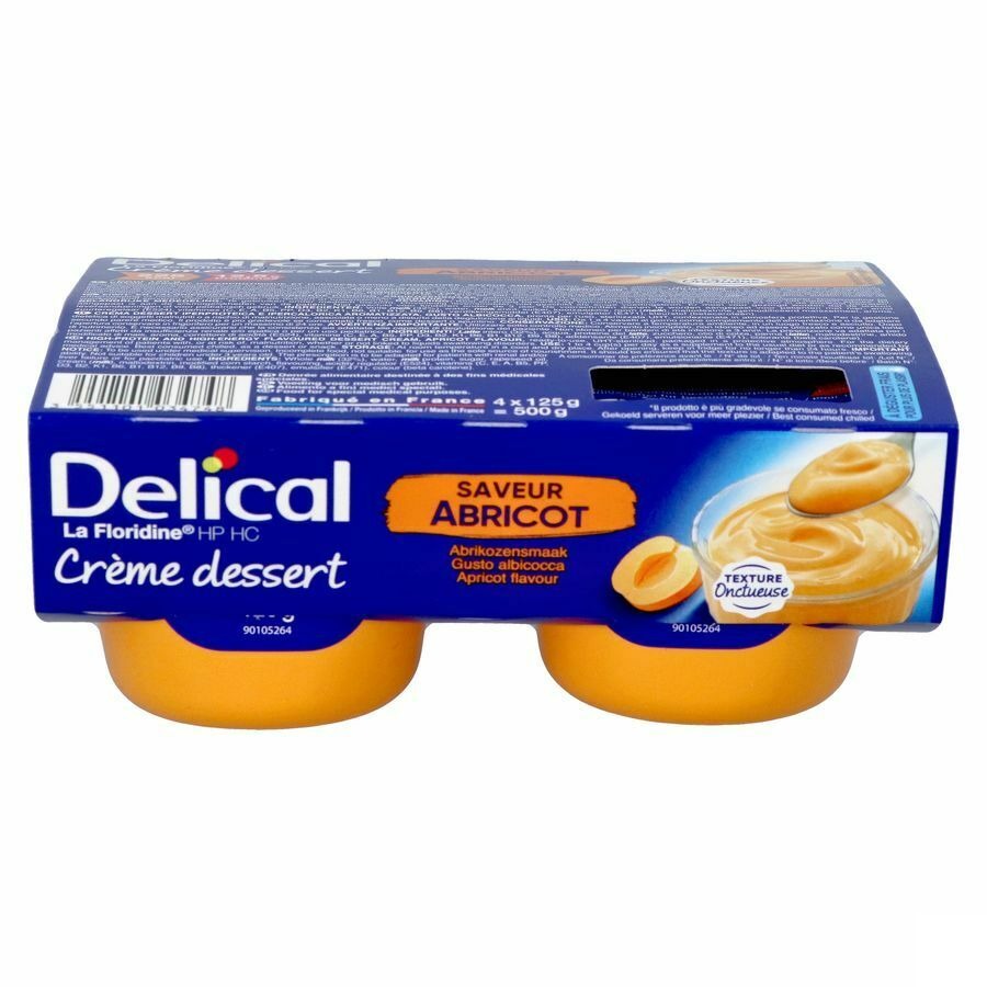 Delical Creme Dessert La Floridine Abrikoos 4x125g