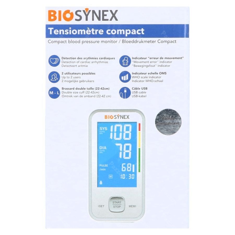 Biosynex Bloeddrukmeter Bovenarm Compact