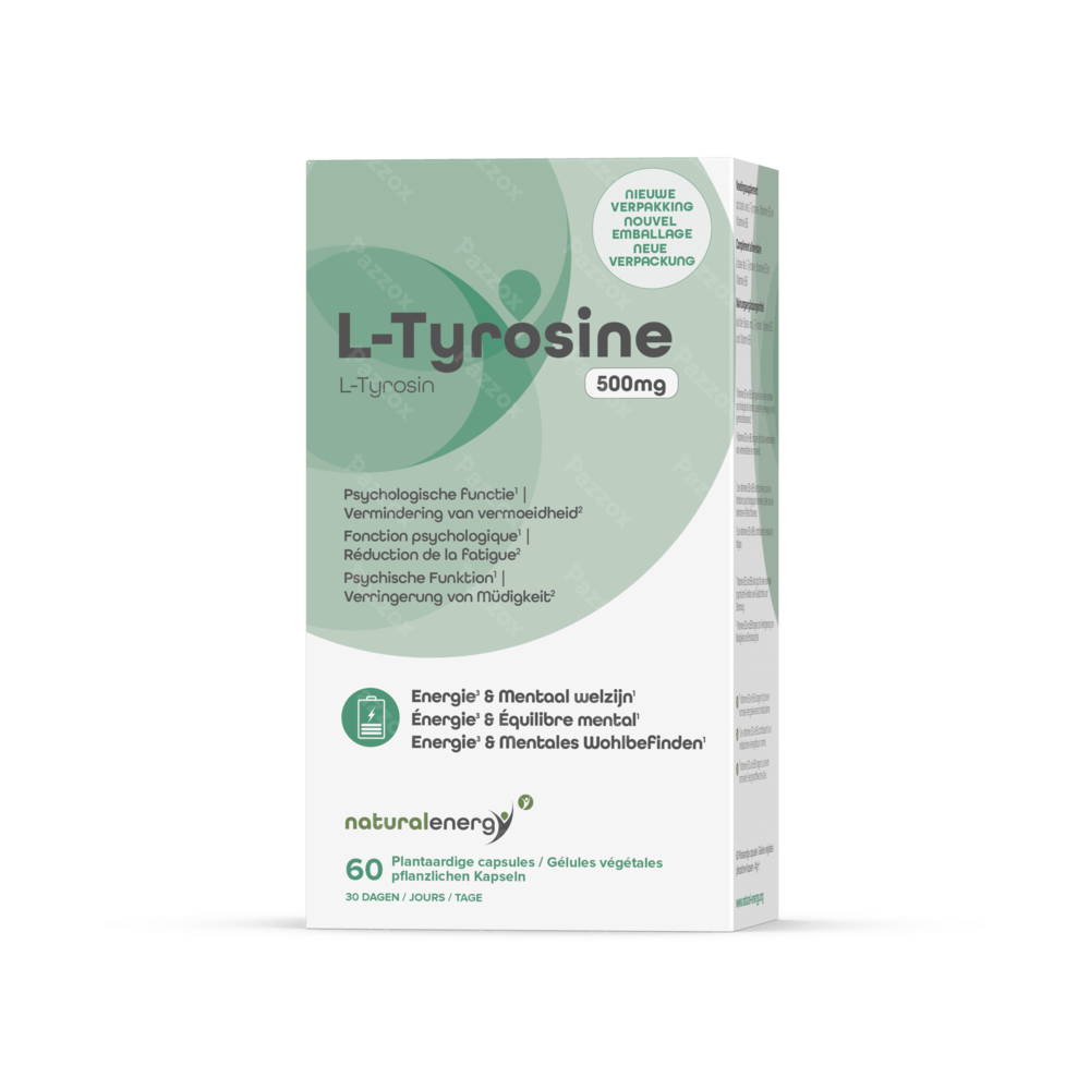 Natural Energy L-tyrosine 500mg 60 Capsules