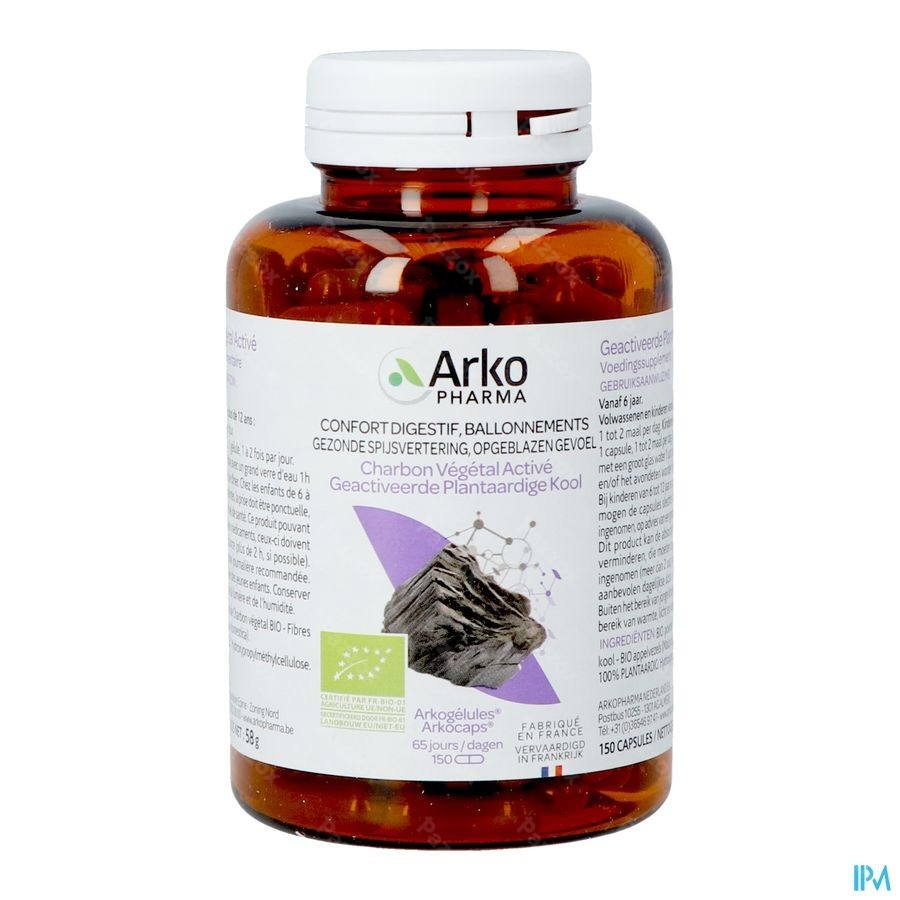 Arkocaps Plantaardige Kool Bio 150 Capsules