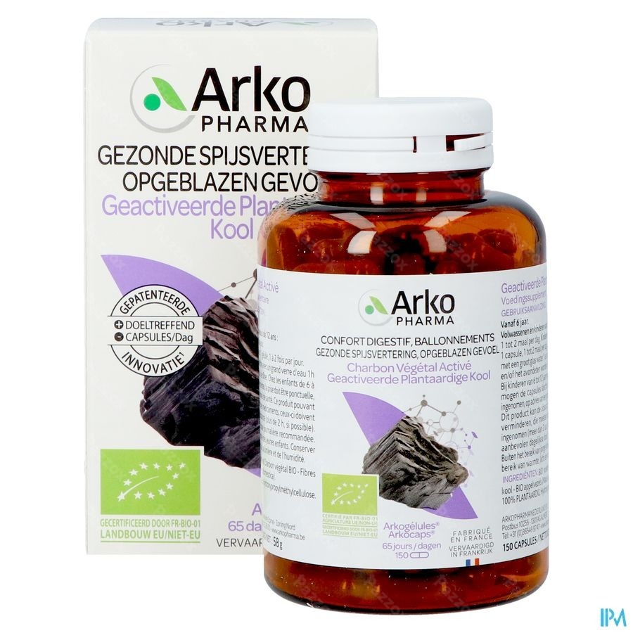 Arkocaps Plantaardige Kool Bio 150 Capsules
