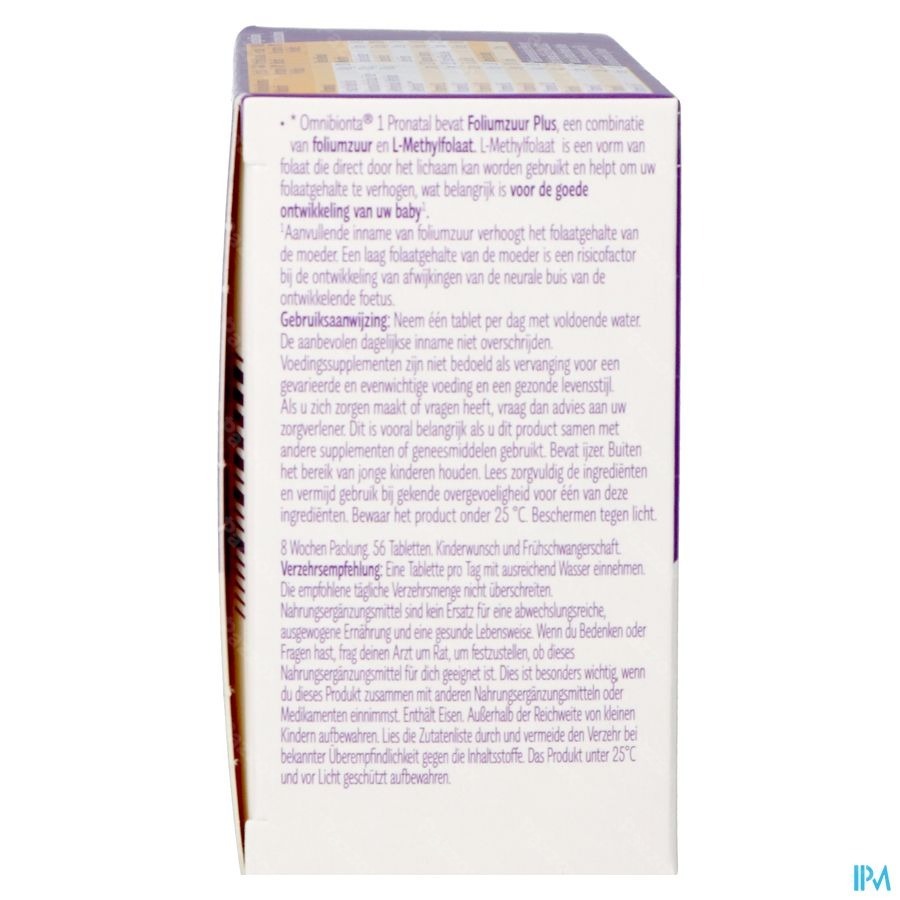 Omnibionta Pronatal Kinderwens Zwangerschap 56 Tabletten