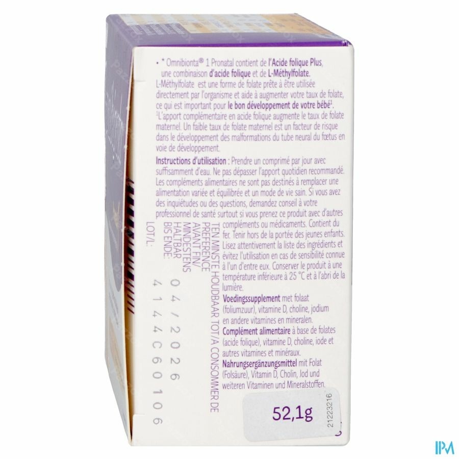 Omnibionta Pronatal Kinderwens Zwangerschap 56 Tabletten