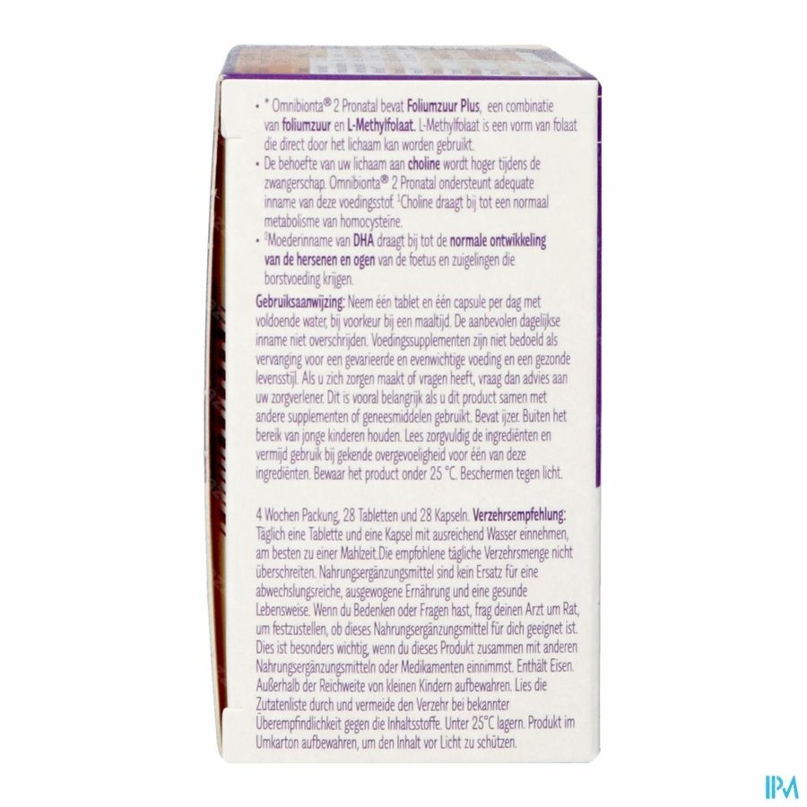 Omnibionta Pronatal Zwangerschap 28 Tabletten + 28 Capsules