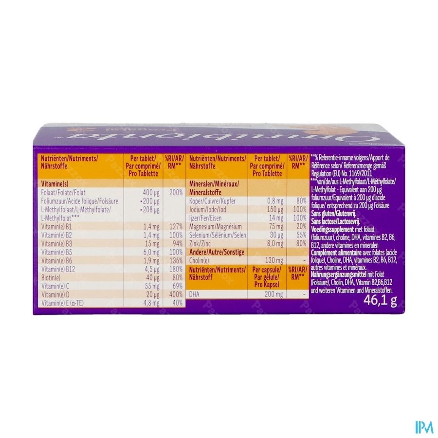 Omnibionta Pronatal Zwangerschap 28 Tabletten + 28 Capsules
