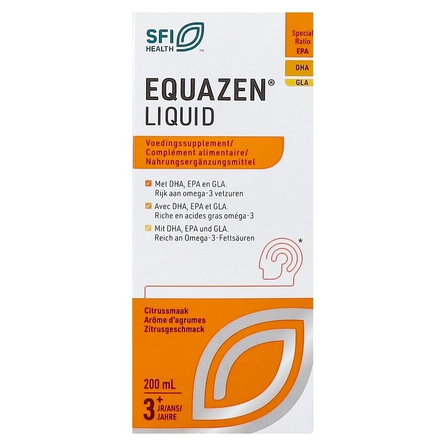 EquaZen Omega 3 & 6 Vetzuren Vloeibaar Citrus 200ml